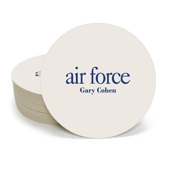 Big Word Air Force Round Coasters